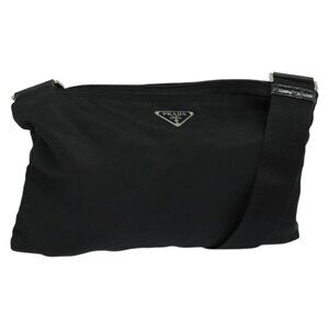 Authentic PRADA Shoulder Bag Nylon Black